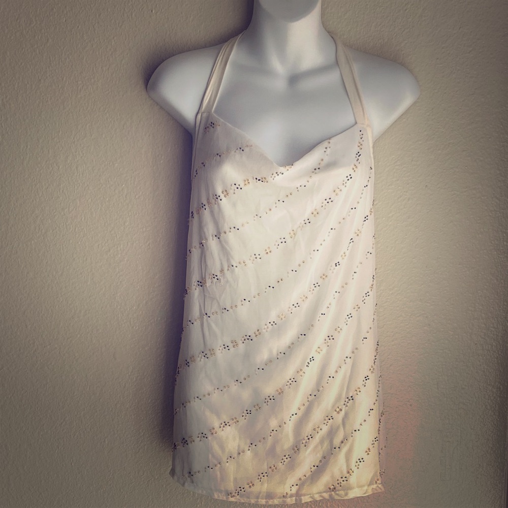 Express white sleeveless blouse size large